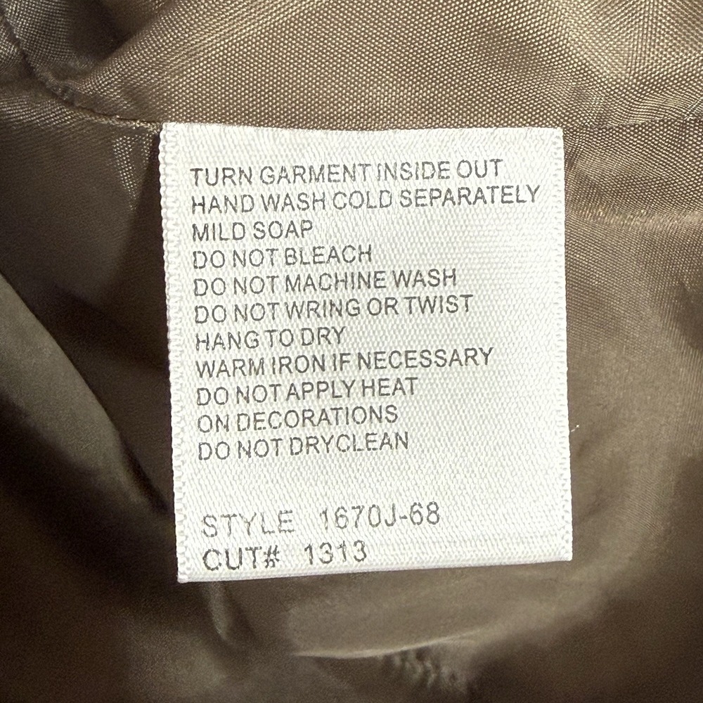 Nancy Bolen City Girl Jacket Women's Size Small Light Brown Lined Zip Up Pockets - Picture 9 of 10